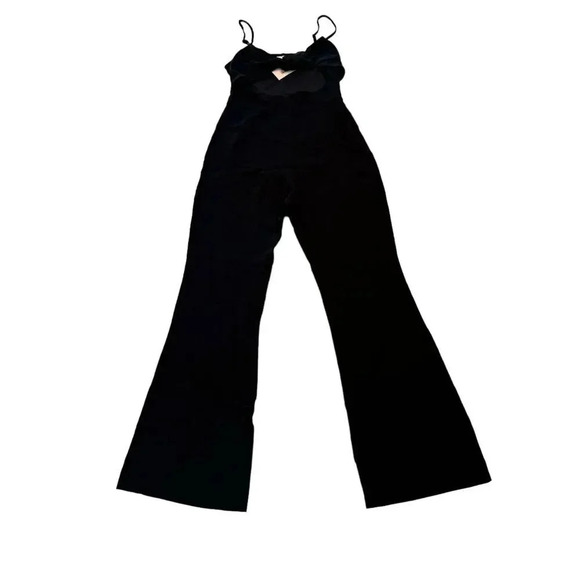 Lita by Ciara Womens Black Jumpsuit Tie Front Spaghetti Straps Size S NWT - Picture 2 of 11